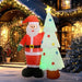 7FT Christmas Inflatable Santa Claus and Christmas Tree - Little and Giant Explorers HOMCOM