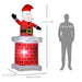 7FT Christmas Inflatable Santa Claus Coming out of the Chimney - Little and Giant Explorers HOMCOM