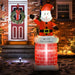 7FT Christmas Inflatable Santa Claus Coming out of the Chimney - Little and Giant Explorers HOMCOM