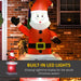 7FT Christmas Inflatable Santa Claus Coming out of the Chimney - Little and Giant Explorers HOMCOM