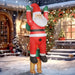 7ft Inflatable Christmas Decoration – Santa and Dog | Light-Up Blow-Up OUTSUNNY - Little and Giant Explorers Outsunny