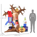 7FT Inflatable Halloween Ghost Tree with Clowns and LEDs - Little and Giant Explorers Outsunny