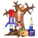 7FT Inflatable Halloween Ghost Tree with Clowns and LEDs - Little and Giant Explorers Outsunny