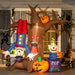 7FT Inflatable Halloween Ghost Tree with Clowns and LEDs - Little and Giant Explorers Outsunny