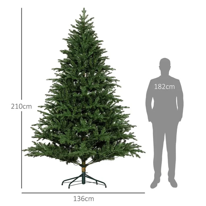 7FT LED Lights Artificial Christmas Tree - Little and Giant Explorers HOMCOM