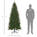 7FT Pencil Artificial Christmas Tree with Realistic Branches and Red Berries - Little and Giant Explorers HOMCOM