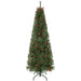 7FT Pencil Artificial Christmas Tree with Realistic Branches and Red Berries - Little and Giant Explorers HOMCOM