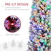7ft Pre-Lit Artificial Christmas Tree | Snow-Flocked with Pine Cones, Berries, Baubles and 250 LED Lights HOMCOM - Little and Giant Explorers HOMCOM