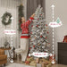 7ft Slim Artificial Christmas Tree | Snow-Flocked Finish - 972 Branch Tips HOMCOM - Little and Giant Explorers HOMCOM