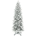 7ft Slim Artificial Christmas Tree | Snow-Flocked Finish - 972 Branch Tips HOMCOM - Little and Giant Explorers HOMCOM