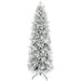 7ft Slim Artificial Christmas Tree | Snow-Flocked Finish - 972 Branch Tips HOMCOM - Little and Giant Explorers HOMCOM
