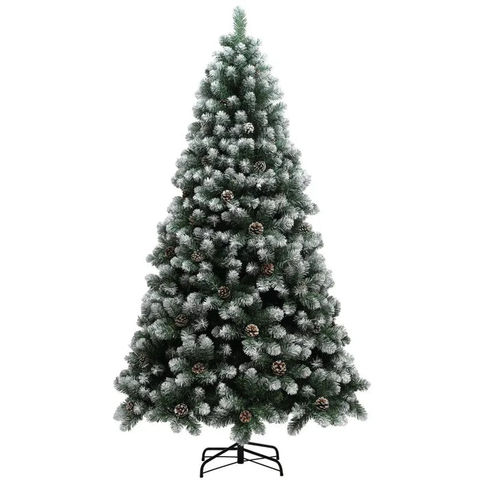 7FT Snow-Dipped Artificial Pine Christmas Tree - Little and Giant Explorers HOMCOM