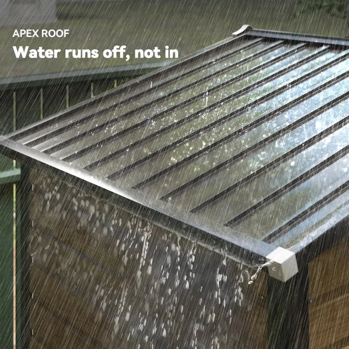 7x4ft Metal Garden Storage Shed – Natural | Horizontal Wall Panels - Sliding Double Doors OUTSUNNY - Little and Giant Explorers Outsunny