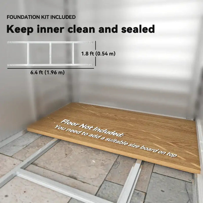 7x4ft Metal Garden Storage Shed – Natural | Horizontal Wall Panels - Sliding Double Doors OUTSUNNY - Little and Giant Explorers Outsunny