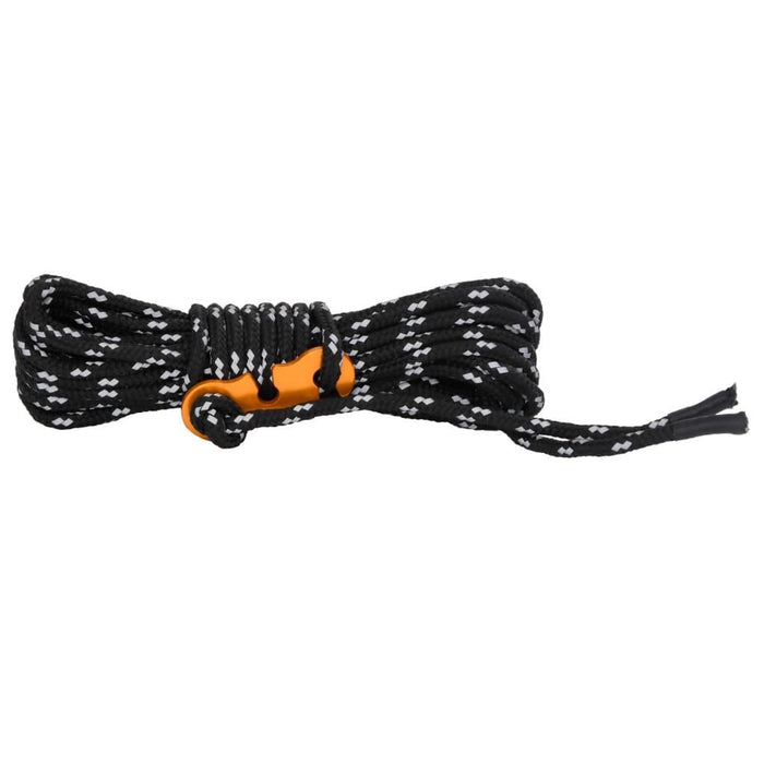 8 - 4m Tent Guy Ropes with Spanners - Black - Reflective - 4mm - Little and Giant Explorers vidaXL