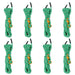 8 - 4m Tent Guy Ropes with Spanners - Green - Reflective - 4mm - Little and Giant Explorers vidaXL