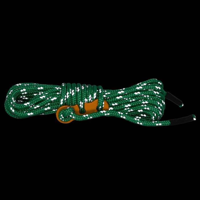 8 - 4m Tent Guy Ropes with Spanners - Green - Reflective - 4mm - Little and Giant Explorers vidaXL