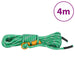 8 - 4m Tent Guy Ropes with Spanners - Green - Reflective - 4mm - Little and Giant Explorers vidaXL