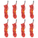 8 - 4m Tent Guy Ropes with Spanners - Red - Reflective - 4mm - Little and Giant Explorers vidaXL