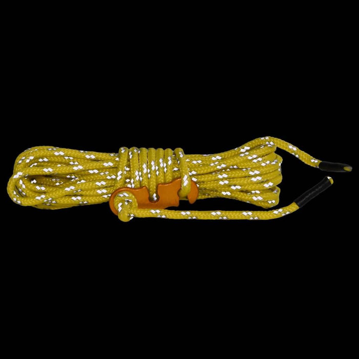 8 - 4m Tent Guy Ropes with Spanners - Yellow - Reflective - 4mm - Little and Giant Explorers vidaXL