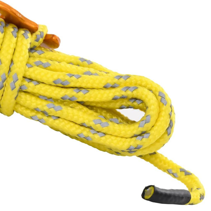 8 - 4m Tent Guy Ropes with Spanners - Yellow - Reflective - 4mm - Little and Giant Explorers vidaXL