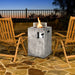 8.79kW Propane Fire Pit Table – Grey Ore Powder Design | Glass Wind Guard COSTWAY - Little and Giant Explorers