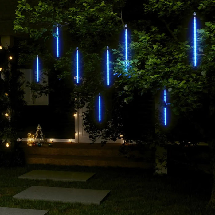 8 Meteor Lights 192 Blue LEDs 30cm - Little and Giant Explorers vidaXL