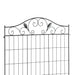 8-Panel Garden Fence – Black Decorative Metal Border Panels | Vine Pattern - 365×112 cm OUTSUNNY - Little and Giant Explorers Outsunny