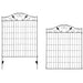 8-Panel Garden Fence – Black Decorative Metal Border Panels | Vine Pattern - 365×112 cm OUTSUNNY - Little and Giant Explorers Outsunny