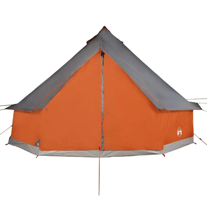 8 person grey and orange tipi family tent with modern design and E-port