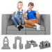 8-Piece Modular Kids Play Couch - Grey | Machine-Washable Covers COSTWAY - Little and Giant Explorers Costway