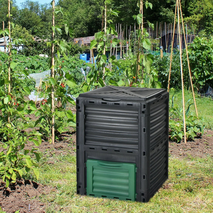 80-Gallon Compost Bin – Outdoor Garden Composter | Aeration Vents COSTWAY - Little and Giant Explorers Costway
