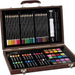 80-Piece Deluxe Art Set with Wooden Case for Beginners - Little and Giant Explorers Costway