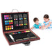 80-Piece Deluxe Art Set with Wooden Case for Beginners - Little and Giant Explorers Costway