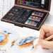 80-Piece Premium Wooden Art Set - Watercolour, Oil Pastels, Coloured Pencils | All Skill Levels COSTWAY - Little and Giant Explorers Costway