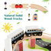 80 Piece Wooden Train Table Set with Reversible Table Top - Little and Giant Explorers Costway