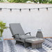 80° Reclining Rattan Lounger in Grey with Cushions - Little and Giant Explorers Outsunny