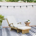 80° Reclining Rattan Lounger in White/Beige with Cushions - Little and Giant Explorers Outsunny