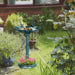 Tall Vintage Bird Bath with 2 Decorative Birds in Green 81cm - Little and Giant Explorers Outsunny