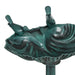 Tall Vintage Bird Bath with 2 Decorative Birds in Green 81cm - Little and Giant Explorers Outsunny
