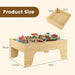 84 Piece Wooden Train Set with Reversible and Detachable Tabletop - Little and Giant Explorers Costway