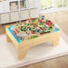 84 Piece Wooden Train Set with Reversible and Detachable Tabletop - Little and Giant Explorers Costway