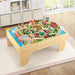 84 Piece Wooden Train Set with Reversible and Detachable Tabletop - Little and Giant Explorers Costway