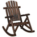 Garden Rocking Chair in Solid Wood Spruce - Little and Giant Explorers vidaXL