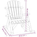 Garden Rocking Chair in Solid Wood Spruce - Little and Giant Explorers vidaXL