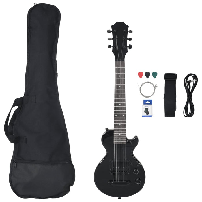 Electric Guitar for Kids with Bag in Black 3/4 30"