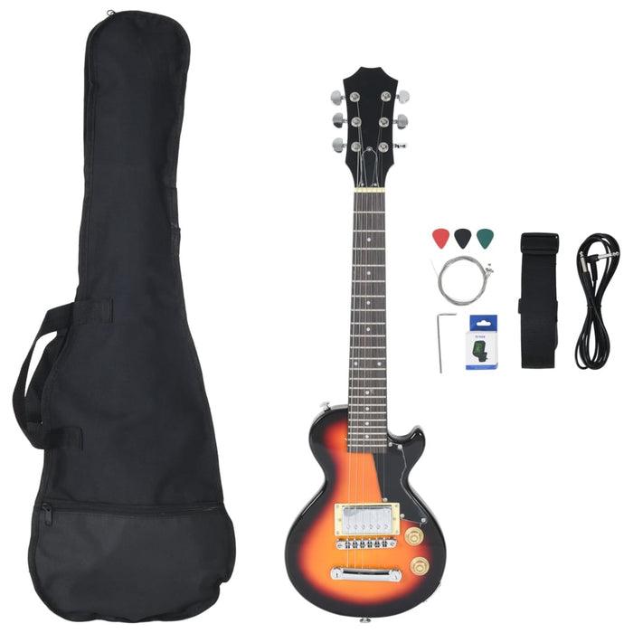 Electric Guitar for Kids with Bag in Brown and Black 3/4 30"