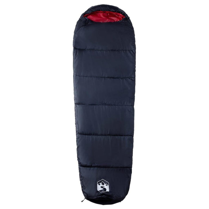 Mummy Sleeping Bag for Adults Camping 3 Seasons in Black and Red - Little and Giant Explorers vidaXL