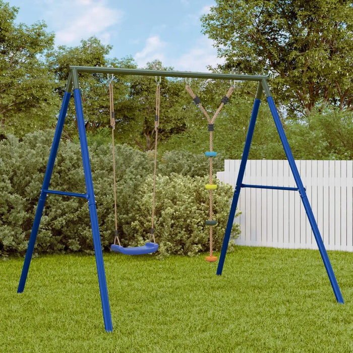 Outdoor Swing Set with Swing and Disc Swing