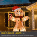 8FT Christmas Inflatable Gingerbread Man - Little and Giant Explorers HOMCOM